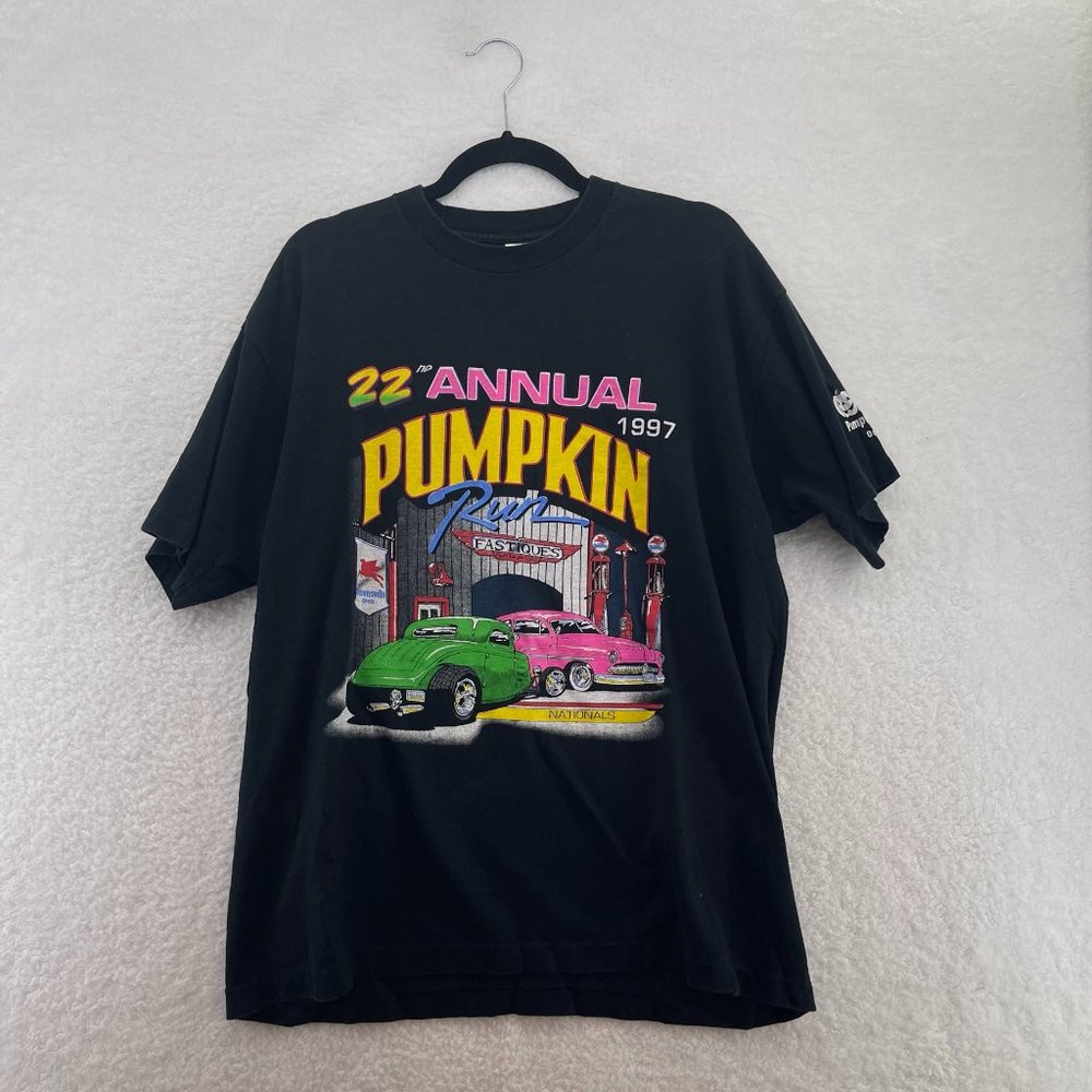 Vintage 1997 pumpkin racing T-shirt